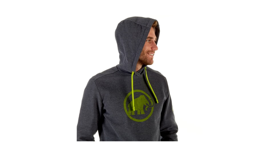 Mammut Mens Mammut Logo ML Hoody, Graphite Melange-Sprout, S, 1014-01381-00063-113