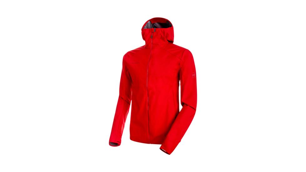 Mammut Mens Ultimate V Light SO Hooded Jacket, Magma, Extra Large, 1011-00120-3465-116