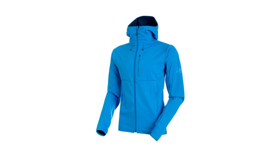 Mammut Mens Ultimate V SO Hooded Jacket, Imperial-Jay Melange, Medium, 1011-00060-50009-114