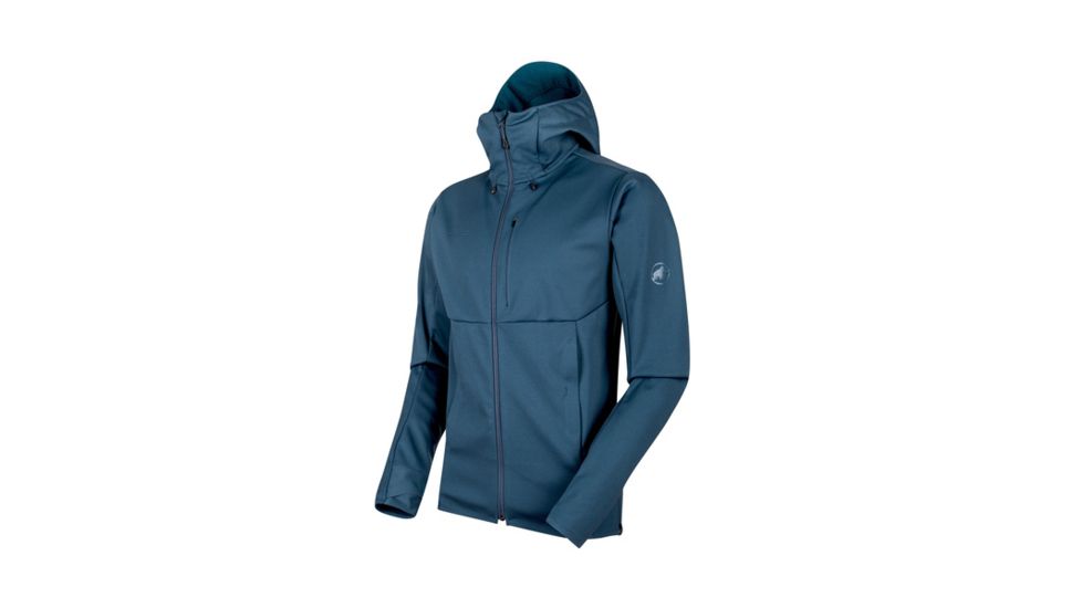 Mammut Mens Ultimate V SO Hooded Jacket, Jay-Jay Melange, Medium, 1011-00060-50022-114