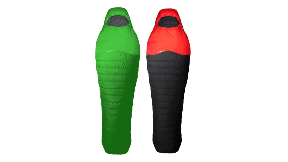 Mammut Nordic Down 3-Season Sleeping Bags, Dark Spring, Graphite Fire