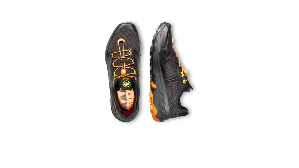Mammut Sertig TR Low Running Shoes - Mens, Black-Dark Tangerine, US 13.5, 3030-04940-00698-1550