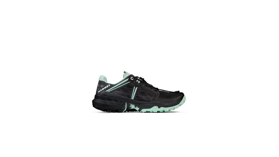 Mammut Sertig TR Low Running Shoes - Mens, Black-Neo Mint, US 7.5, 3030-04940-00733-1065