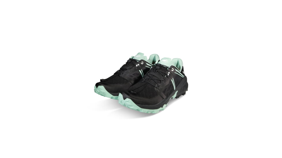 Mammut Sertig TR Low Running Shoes - Mens, Black-Neo Mint, US 7.5, 3030-04940-00733-1065