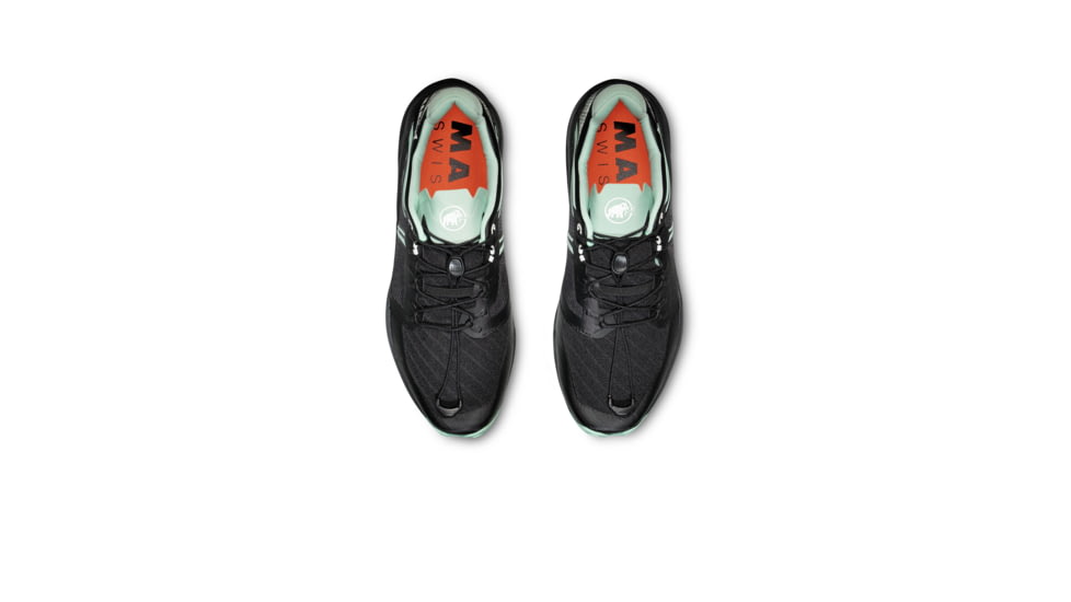 Mammut Sertig TR Low Running Shoes - Mens, Black-Neo Mint, US 7.5, 3030-04940-00733-1065