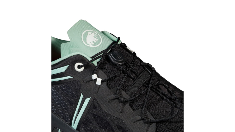 Mammut Sertig TR Low Running Shoes - Mens, Black-Neo Mint, US 7.5, 3030-04940-00733-1065
