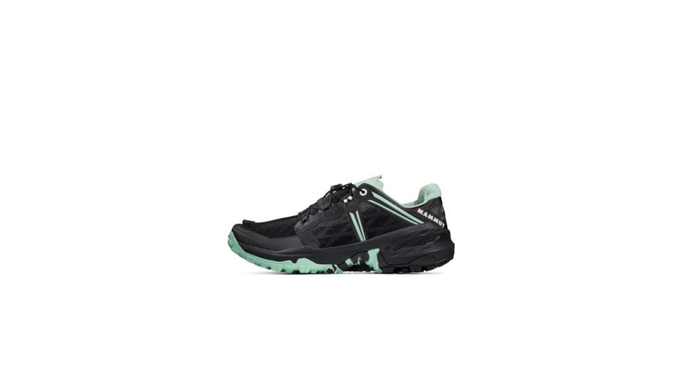 Mammut Sertig TR Low Running Shoes - Mens, Black-Neo Mint, US 7.5, 3030-04940-00733-1065