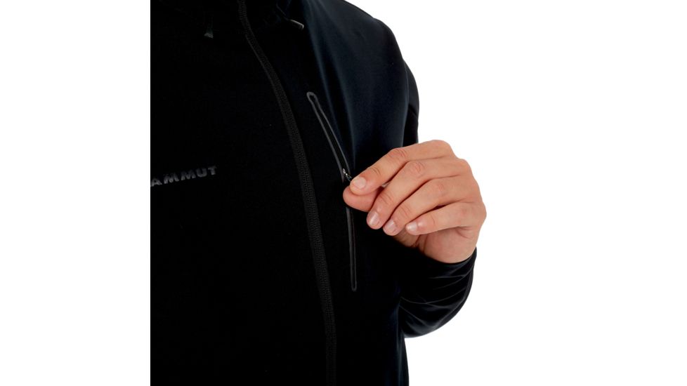Mammut Ultimate V SO Hooded Jacket - Mens, Black/Black, Extra Large, 1011-00061-0052-116