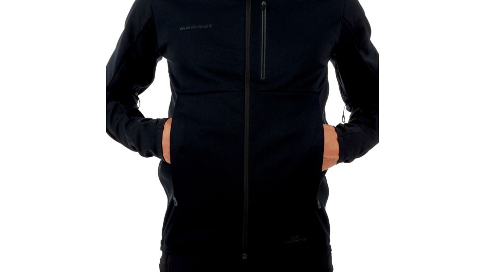 Mammut Ultimate V SO Hooded Jacket - Mens, Black/Black, Extra Large, 1011-00061-0052-116