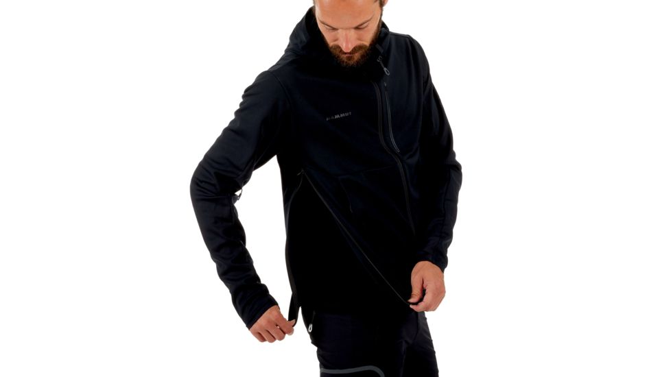 Mammut Ultimate V SO Hooded Jacket - Mens, Black/Black, Extra Large, 1011-00061-0052-116