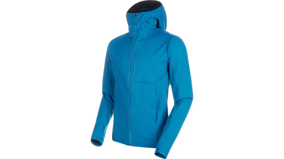 Mammut Ultimate V SO Hooded Jacket - Mens, Sapphire/Wing Teal Melange, 3XL, 1011-00061-50256-118