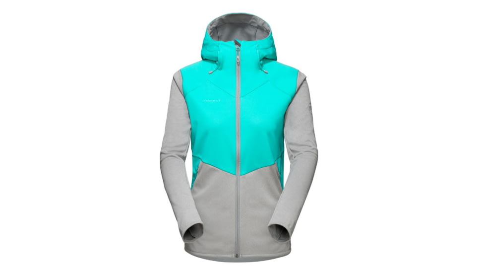 Mammut Ultimate VI SO Hooded Jacket - Women's, Ceramic/Granit Melange, Large, 1011-01240-50410-115