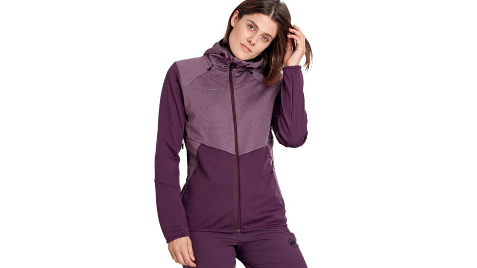 Mammut Ultimate VI SO Hooded Jacket - Women's, Blackberry/Blackberry Melange, Large, 1011-01240-6389-115