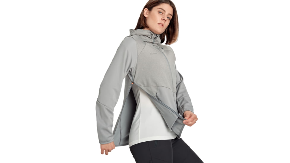 Mammut Ultimate VI SO Hooded Jacket - Womens, Granit/Granit Melange, Medium, 1011-01240-00481-114