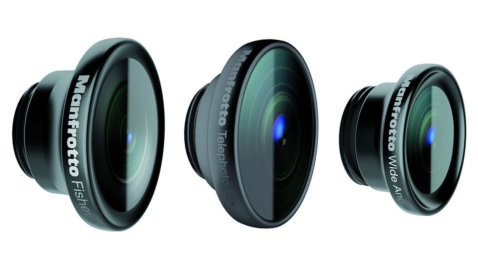 Manfrotto Klyp+ Set of 3 lenses for iPhone 5/5S - Fisheye-Portrait-1.5X-wideangle MOKLYP5S