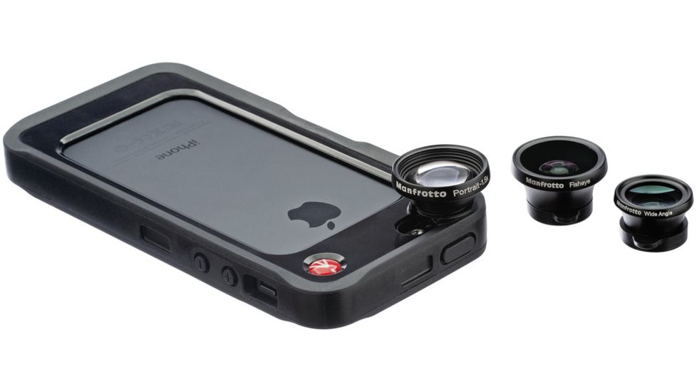 Manfrotto Klyp+ Set of 3 lenses for iPhone 5/5S - Fisheye-Portrait-1.5X-wideangle MOKLYP5S