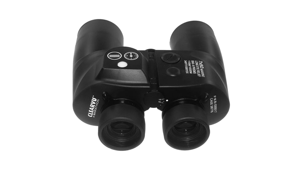 Marathon 7x50mm BAK-4 Prism Binocular with Compass, Black, BI030017