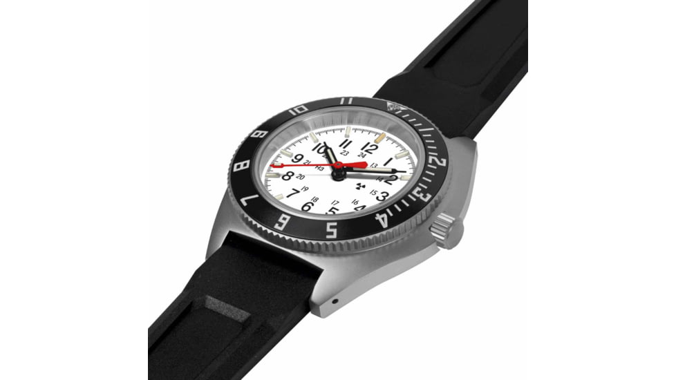 Marathon Arctic Steel Navigator Automatic Unisex Watches, 41mm, Sapphire, 3-Piece Rubber Strap Kit, Black, WW194029SS-0530