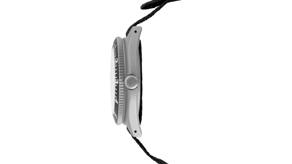 Marathon Arctic Steel Navigator W/ Date On Ballistic Nylon Watch, 12in, White, 41mm, WW194013SS-0502