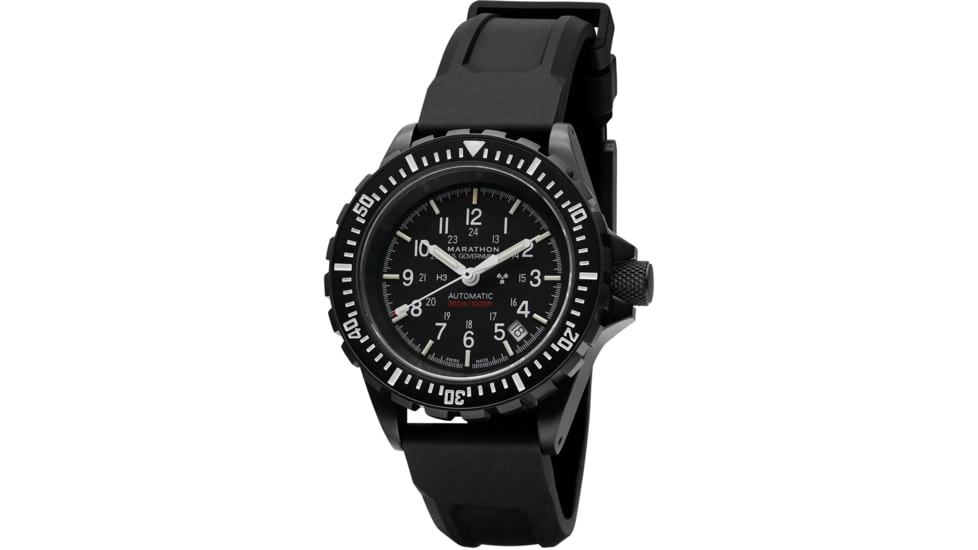 Marathon GSAR Unisex Anthracite Automatic Diver's Watch - US Gov, 41mm, IP, Black, Rubber, WW194006BK-0030