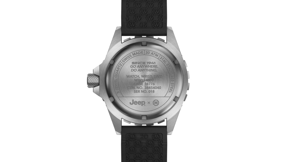 Marathon Jeep Rubicon TSAR Watches, 41mm, Stainless Steel, Black, WW194007SS-4130