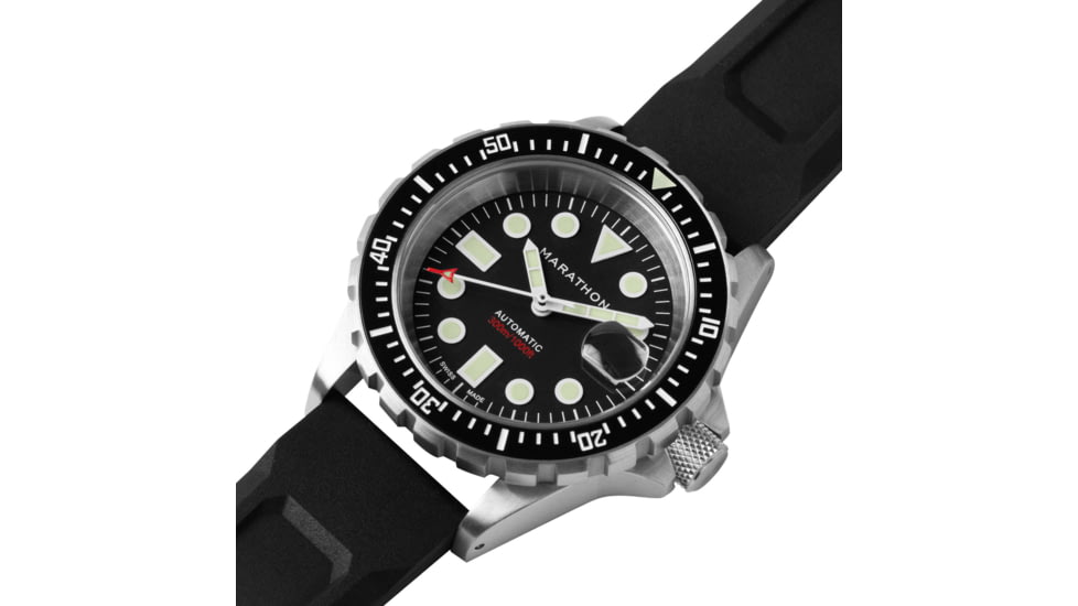 Marathon Original SAR w/ Date Watches, Rubber, 41mm, Black, WW194006SS-2030