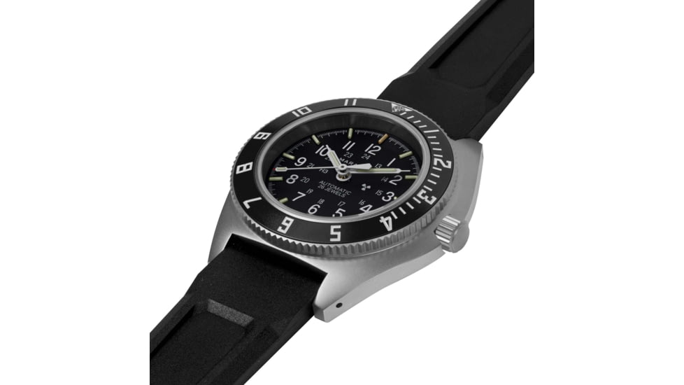 Marathon Steel Navigator w/ Date Automatic Unisex Watches, 41mm, Sapphire, 3-Piece Rubber Strap Kit, Black, WW194030SS-0130