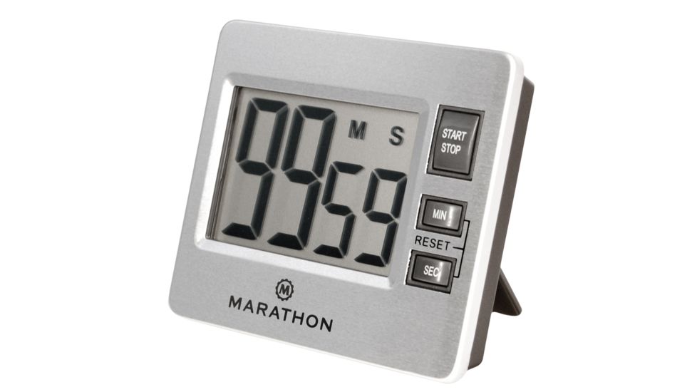 Marathon 100 Minute Stainless Steel Timer w/Magnetic Clip, Stainless Steel, TI030012