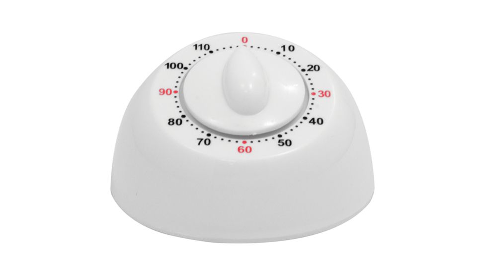 Marathon 120 Minute Mechanical Timer w/Loud Alarm, White TI030025