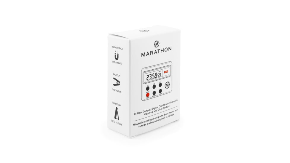 Marathon 24 Hour Compact Digital Timer, White, TI080004-WH
