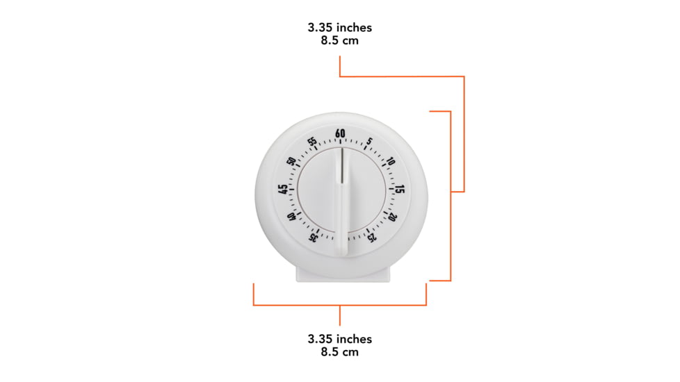 Marathon 60-Minute Wind-Up Timer, White, TI030001-WH