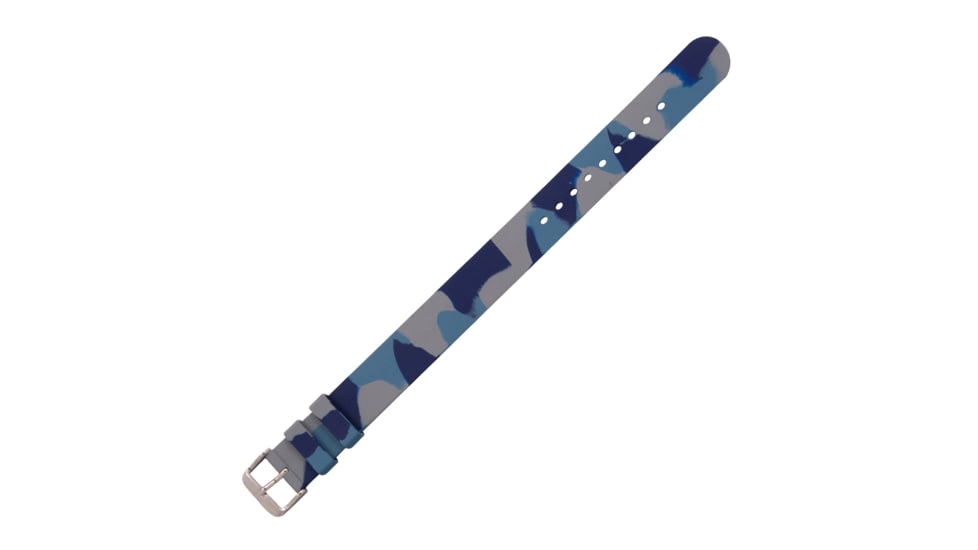 Marathon Camouflage Rubber Watch Strap, 20mm, Blue, WS-RB-CBLSS-20-11