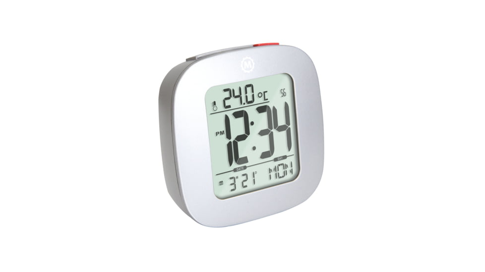 Marathon Compact Alarm Clock w/Temperature and Date, Graphite Gray, CL030058-GG-00-NA
