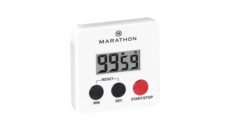 Marathon Digital 100 Minute Timer w/Magnetic Clip, Black, TI080006-WH