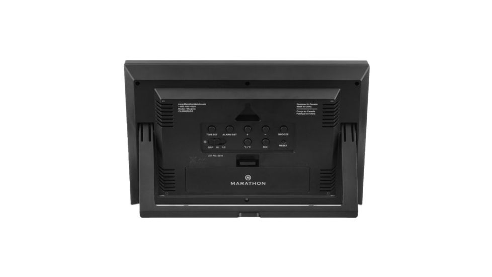 Marathon Digital Wall Clock w/Auto-Night Light, Graphite Gray CL030052GG