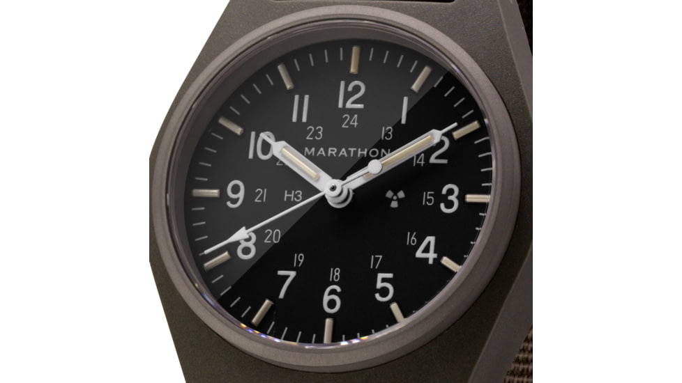 Marathon General Purpose Mechanical Wristwatch w/ Tritium, No Government Markings, Sage Green, WW194003SG-0103