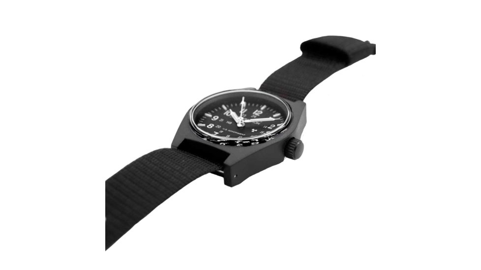 Marathon General Purpose Quartz Wristwatch w/Date and Tritium, GPQ, Black WW194015