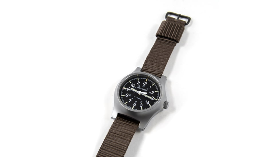 Marathon Nylon Watch Strap, 16mm, Sage Green, WS-NY-SGBK-16-10