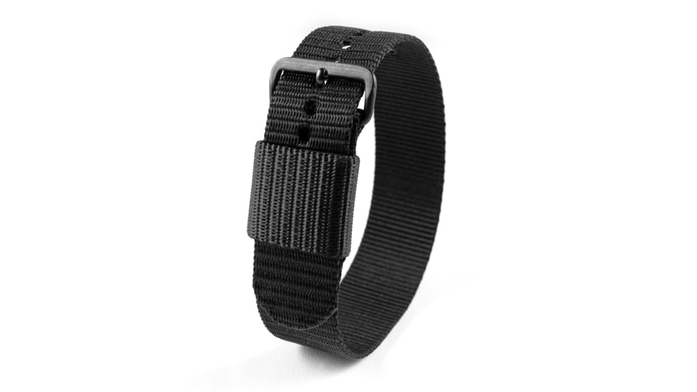Marathon Nylon Watch Strap, 18mm, Black, WS-NY-BKBK-20-11