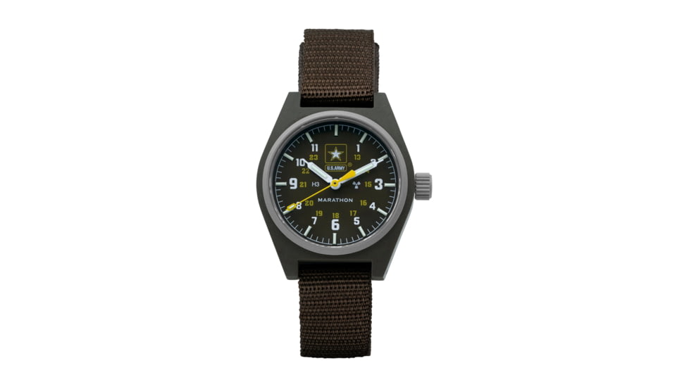 Marathon Official US Army Mechanical Field Watch, Sage Green, NSN 6645-01-694-1800, WW194003SG-1101