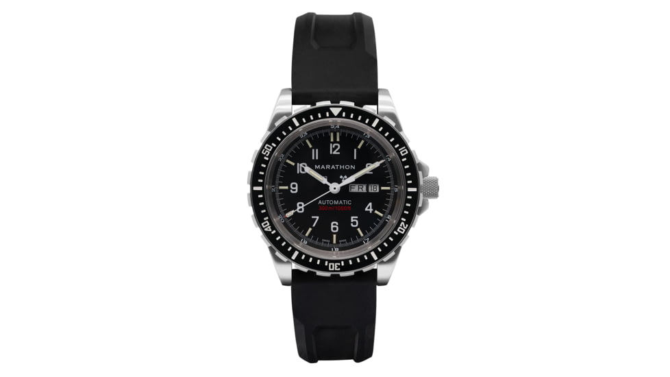 Marathon Search and Rescue Jumbo Divers Automatic Bilingual Wristwatch, JDD, Black, WW194021SS-0130