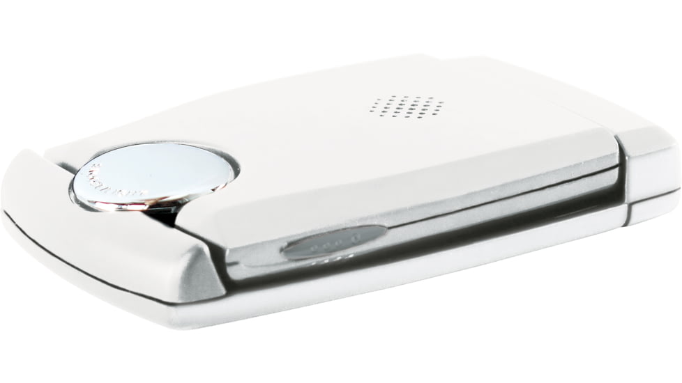 Marathon Travel Alarm Clock w/ Calendar and Temperature, White, 2.5in x .5in x 3in, CL030023-WH-SV-NA