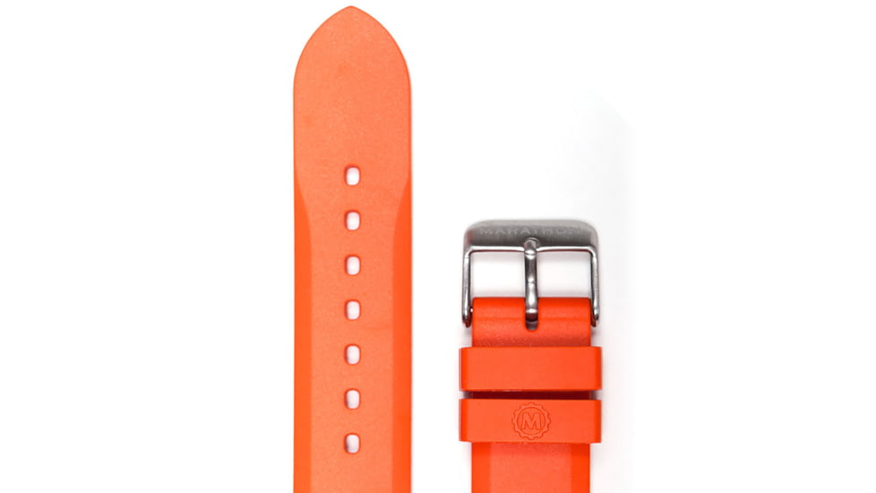 Marathon Vulcanized Rubber Dive Watch Strap, 20mm, Orange, WS-RB-ORSS-20