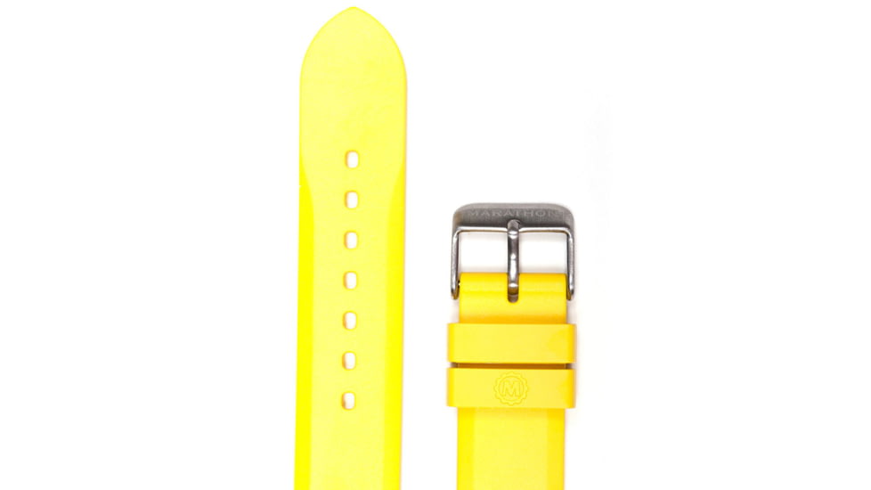 Marathon Vulcanized Rubber Dive Watch Strap, 20mm, Yellow, WS-RB-YESS-20