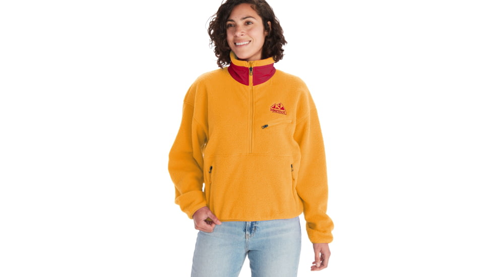 Marmot 94 E.C.O. Recycled Fleece - Womens, Golden Sun/Team Red, Medium, M14197-23230-M