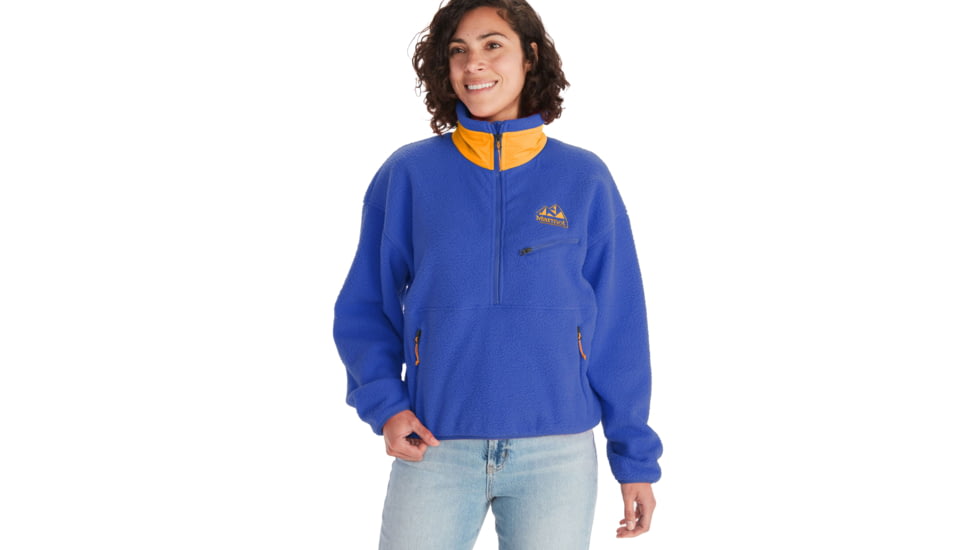 Marmot 94 E.C.O. Recycled Fleece - Womens, Trail Blue/Golden Sun, Extra Large, M14197-23244-XL