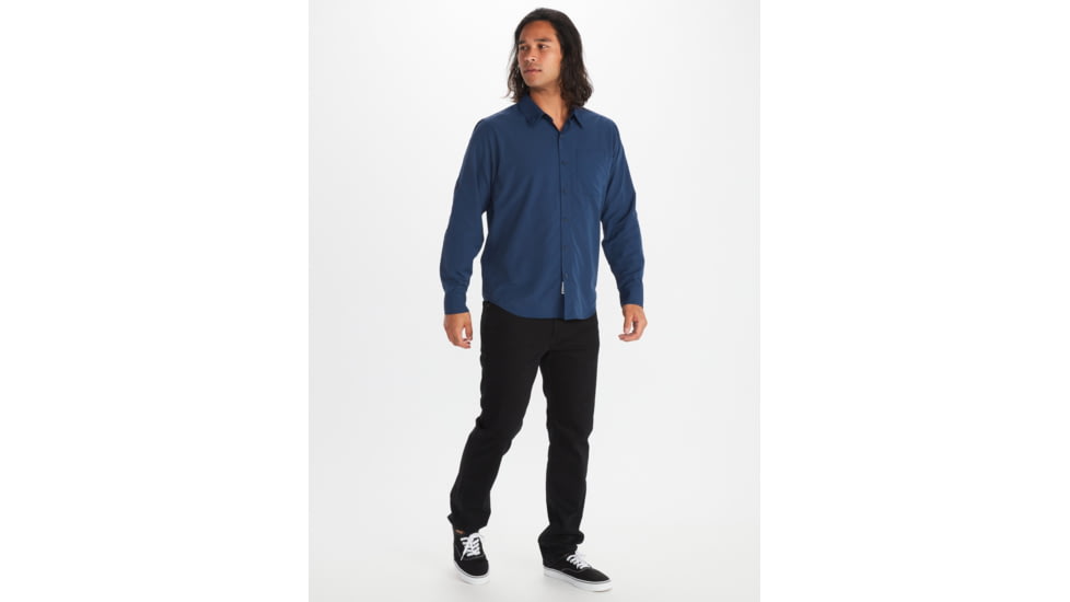 Marmot Aerobora Long Sleeve Top - Mens, Arctic Navy, Large, M14089-2975-L