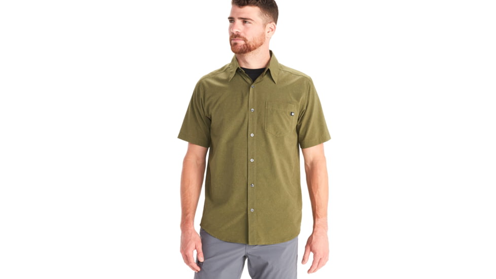 Marmot Aerobora Short Sleeve Shirt - Mens, Winter Moss, Small, 42100-16285-S