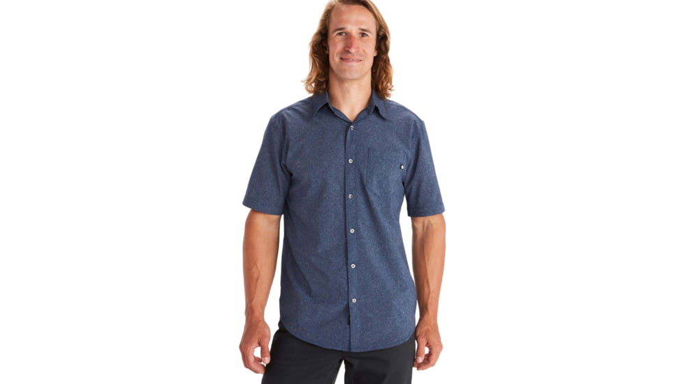 Marmot Aerobora Short Sleeve Top - Mens, Arctic Navy, 1XT, M12602-2975-1XT