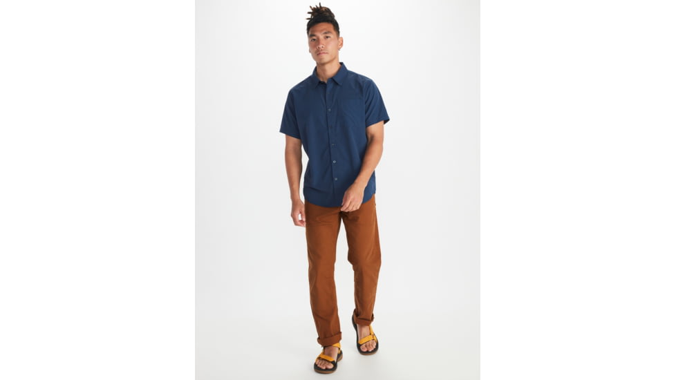 Marmot Aerobora Short Sleeve Top - Mens, Arctic Navy, Small, M14116-2975-S